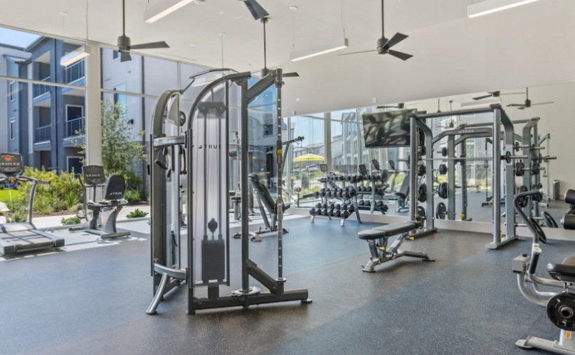 Brio at Lookout Fitness Center with floor to ceiling windows