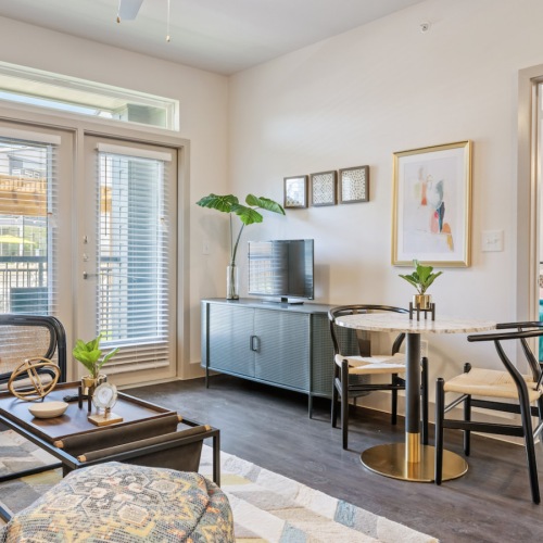 Brio at Lookout Model Living Room and Bedroom